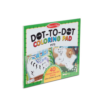Dot-to-Dot Coloring Pad - Pets
